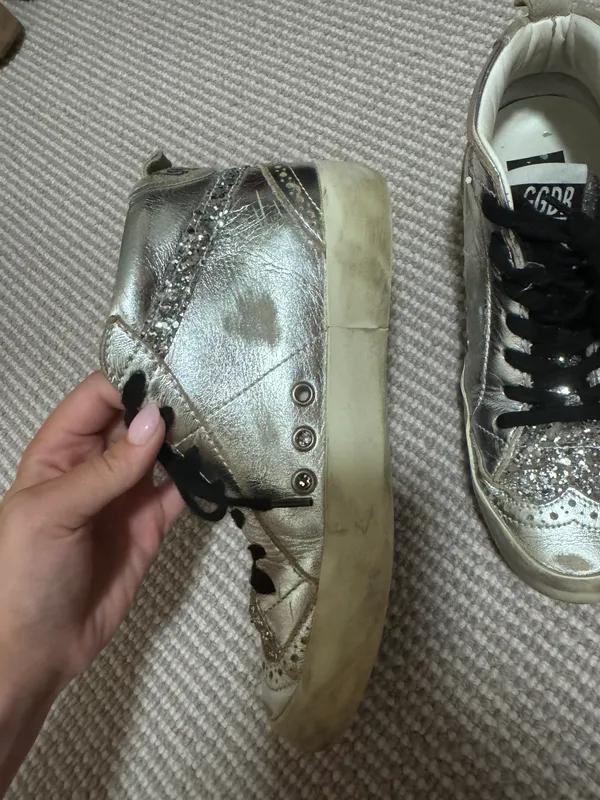 Golden Goose Midstar Grey Silver Sequin - Image 4