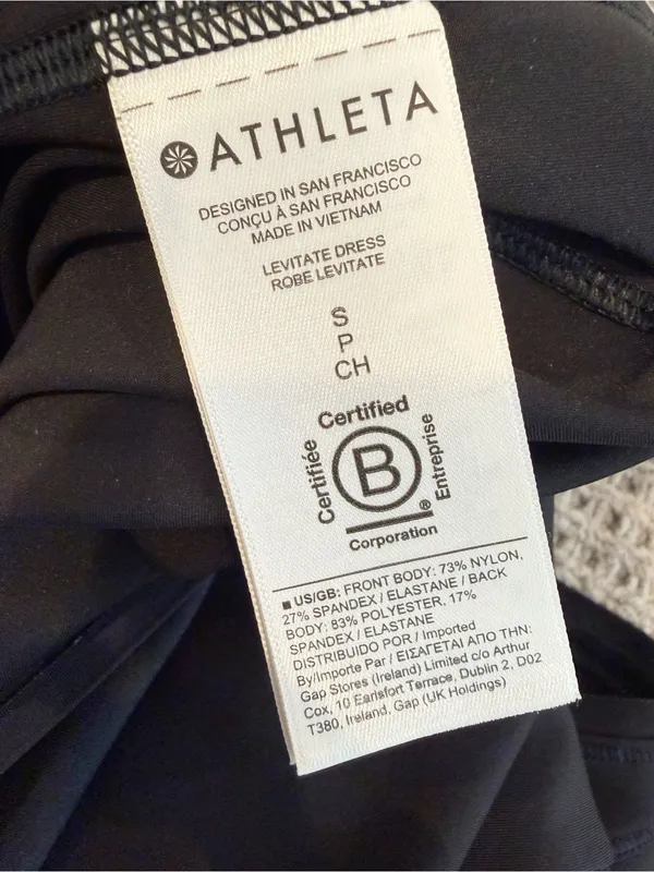 ATHLETA Levitate Dress in Black size Small Mini‎ Tennis Prep Athletic - Image 7
