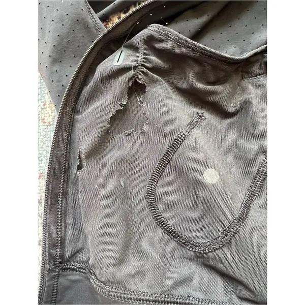 Lululemon Final Lap Jacket Black Perforated Mesh Lightweight Athletic Coat - Image 15