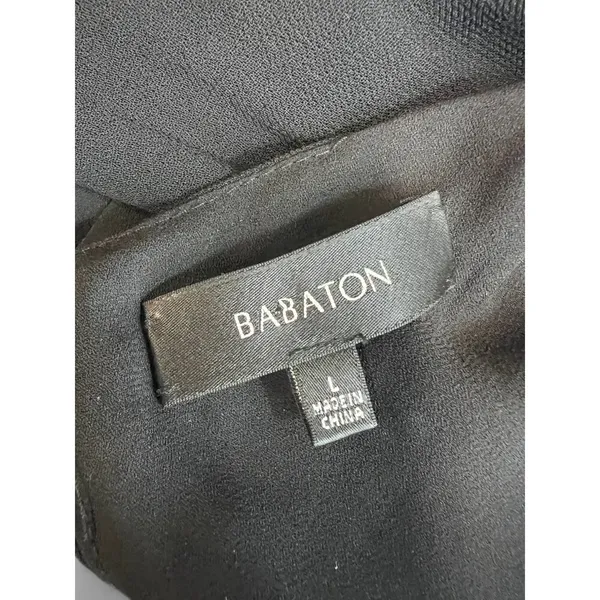 BABATON ARITZIA | L | Womens Black Sleeveless Wide Leg Crop Jumpsuit Drawstring - Image 7