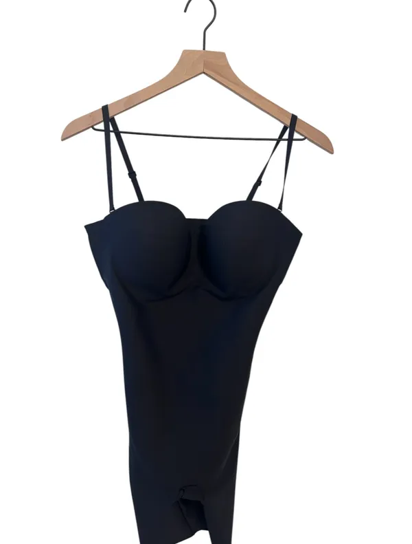 Skims Body CS underwire Mid Thigh Bodysuit large Onyx New with tags - Image 4