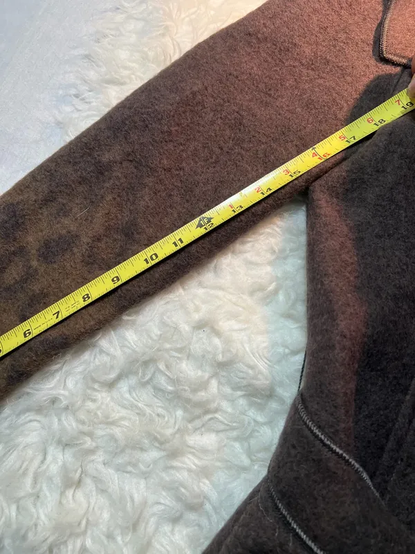 Women’s TRIBAL Wool Blend Coat: brown with Jaguar Print Size:4 - Image 14