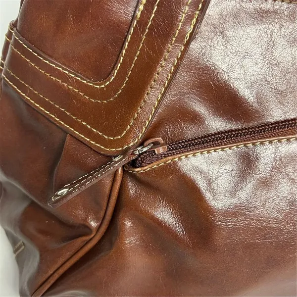 Nine West Women's‎ Brown Leather Shoulder Bag with Zip Closure - Image 10