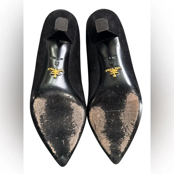 Prada Women's Black Suede Pumps - Image 3
