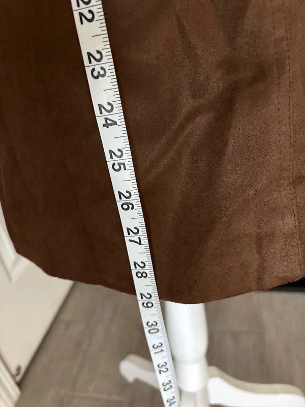 Brown Suede Blazer Jacket Size M - Image 4