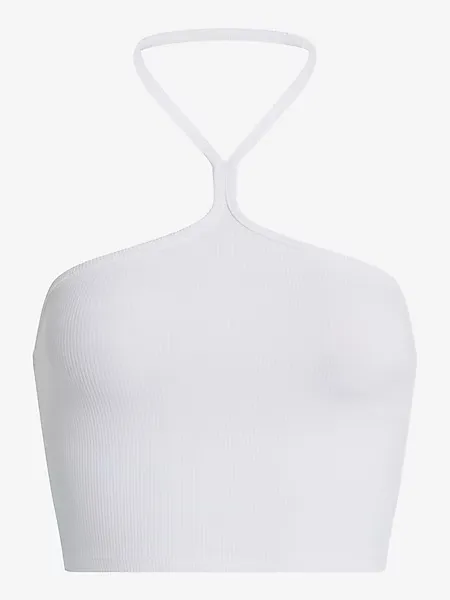 Express White Halter Crop Top - Women - Image 4