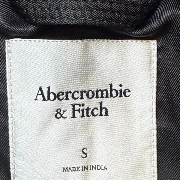 Abercrombie Black Textured Lady Jacket Gold Button Tweed Cropped Capsule Wardrobe Work Small - Image 3