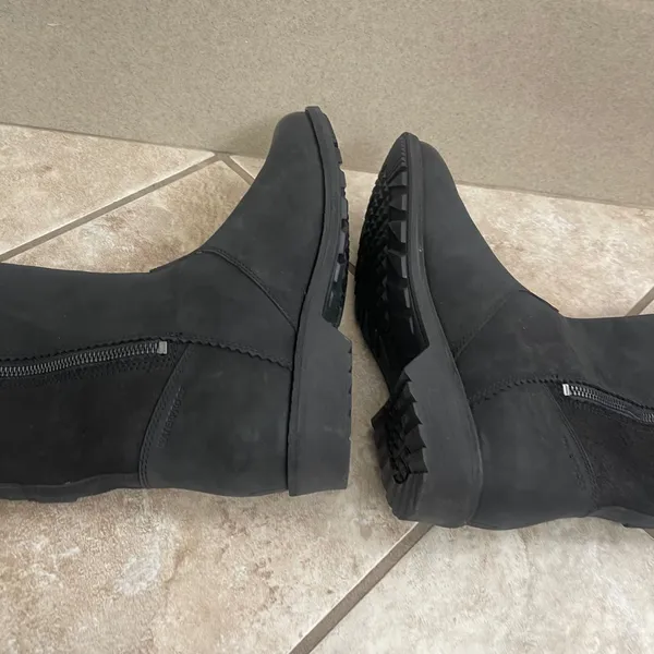 Teva ellery Tall Waterproof Boots burnished Black Leather NWOT SZ 8 Zip Womens - Image 12