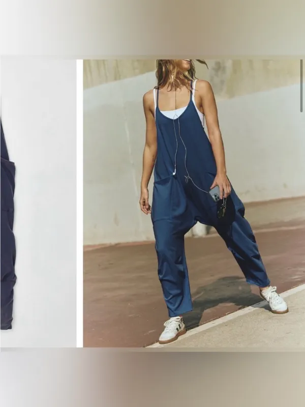 NWOT Free People FP Movement Hot Shot Onesie - supernova navy blue - Large - Image 8