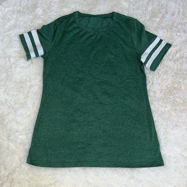 T-Shirt & Short Set Jersey Feel (Unbranded) Size M Color Heathered Green NWOT - Image 2