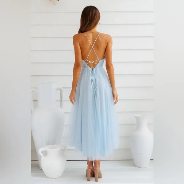 Hello Molly SUMMER CINDERELLA MIDI DRESS BLUE - Image 6