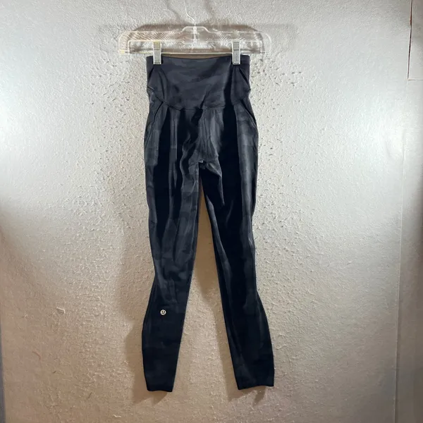 1247 |‎ Lululemon Align Camo High Rise Athletic Yoga Leggings Black Womens 0 - Image 2
