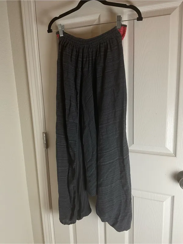 Harempants Charcoal Gray Hill Tribe Harem Pants - Boho Yoga Festival - Image 9