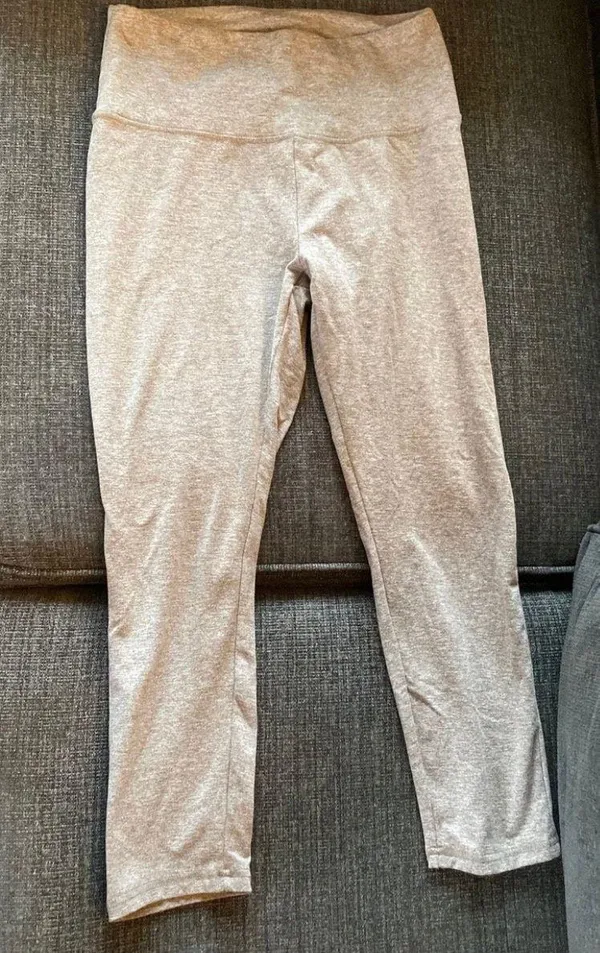 Zobha melange capri tan Heathered high waisted leggings - Image 2