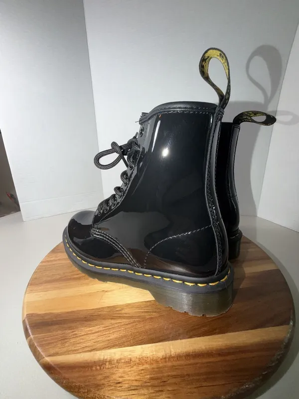 Dr. Martens 1460 Black Patent Leather Lace-Up Boots - Image 4