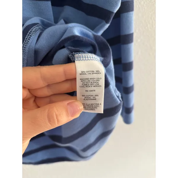 Vineyard Vines‎ Deluxe Tee Womens Medium Newport Blue Striped Coastal Beachy - Image 6