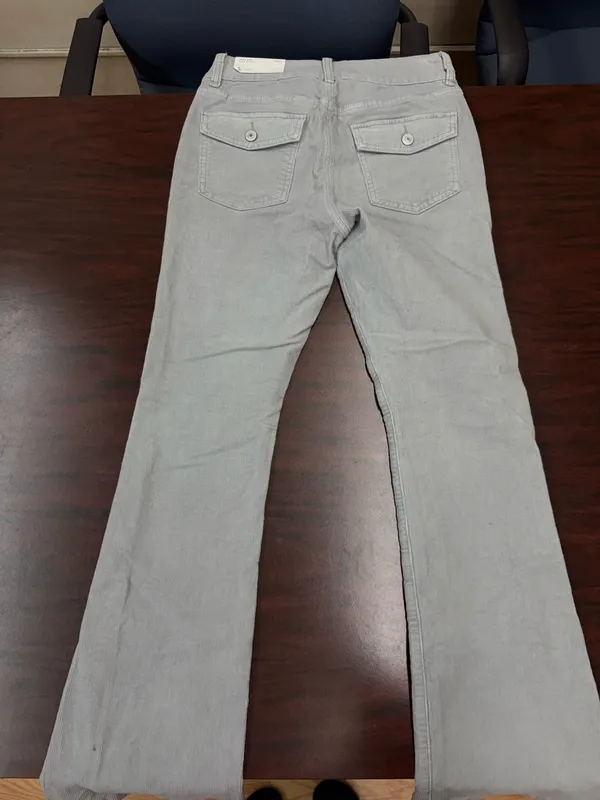 NWT American Eagle Stretch High-Rise Kick Boot Grey Corduroy Pants Size 6 - Image 4