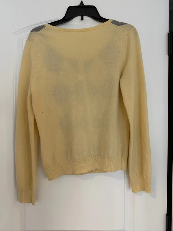 Vintage Talbots Lambwool Sweater Yellow Size M - Image 4