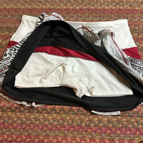 Lucky In Love Layered Mini Skort Skirt Golf Tennis Athletic Pickleball Flare - Image 2