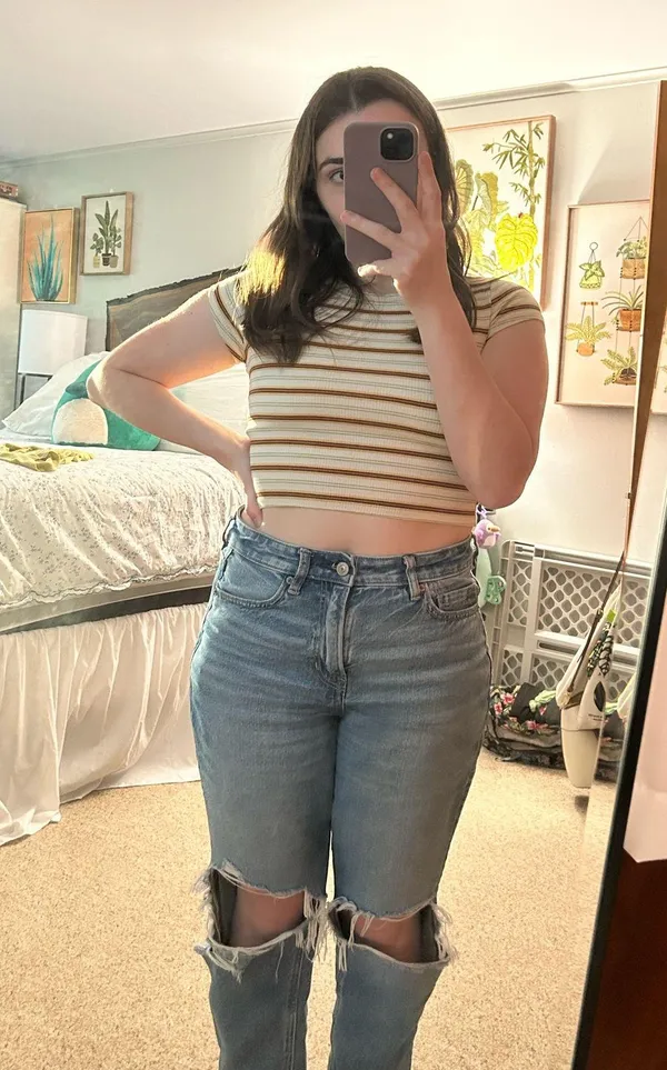 Billabong Striped Crop Top - Image 2