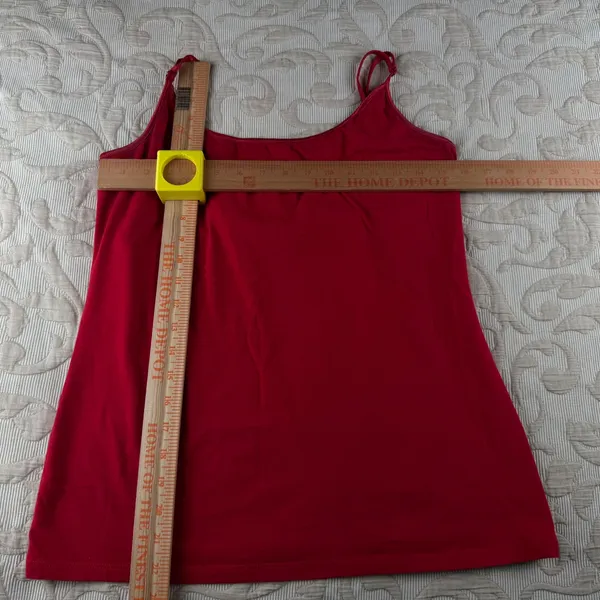 It's Red Cotton Blend Shelf Bra Camisole Adjustable Straps Size L - Image 5