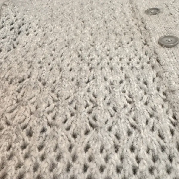 Joie Light Gray Cardigan Sweater Button‎ Front Loose Knit S Small - Image 5