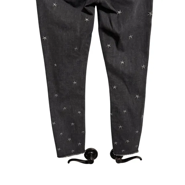 Abercrombie Fitch‎ Womens Super Skinny Ankle Jeans Black Star Print Size 27 - Image 7