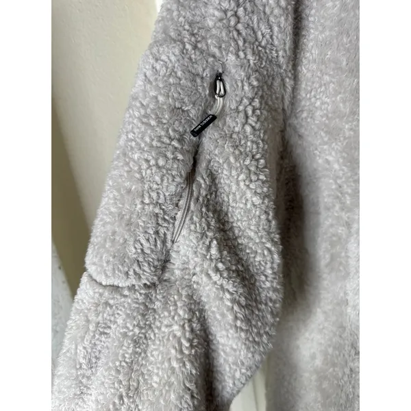 New Balance High Pile Sherpa Fleece Quarter Zip Pullover Gray Women's Size XL - Image 2