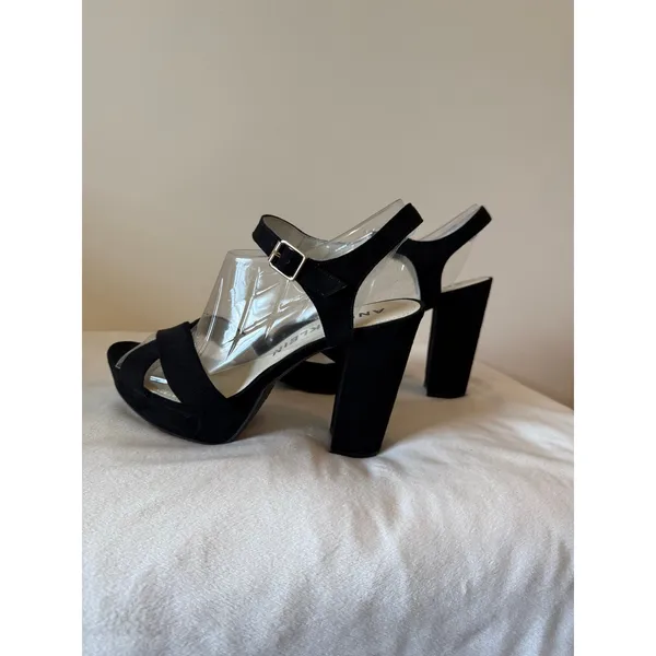 Anne Klein Lalima Platform Sandals Women Size 9 Black Peep Toe Ankle Strap - Image 3