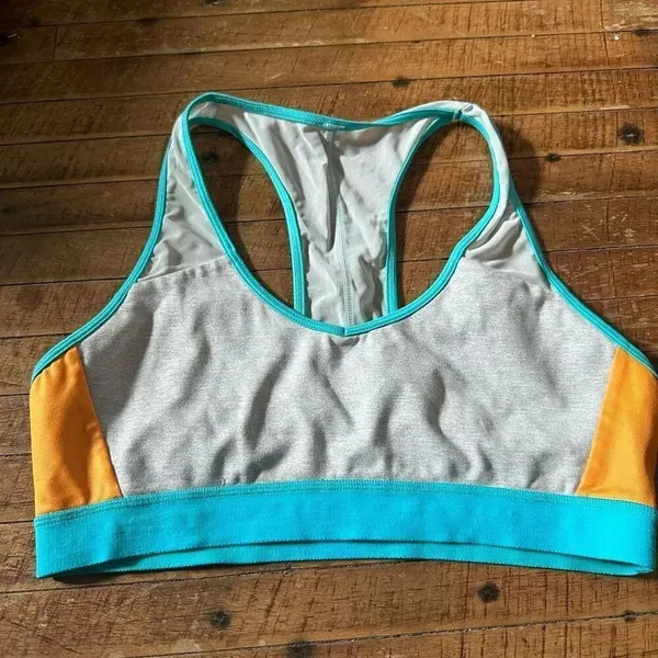Alo Yoga strappy racerback 80’s neon athletic workout bra - Image 2
