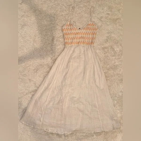 NWOT FREE PEOPLE sweet nothings midi dress in marshmallow white sz S - Image 3