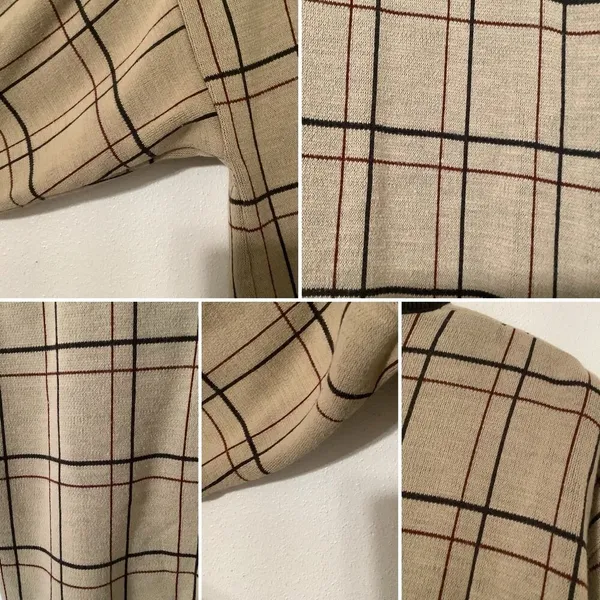 Vintage Old‎ Money Sweater Small 90s Plaid Preppy English Countryside Academia - Image 6
