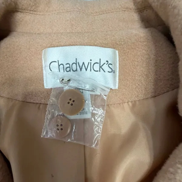 Chadwick's Women's Classic Camel Wool-Blend Long Tailored Coat - Image 2