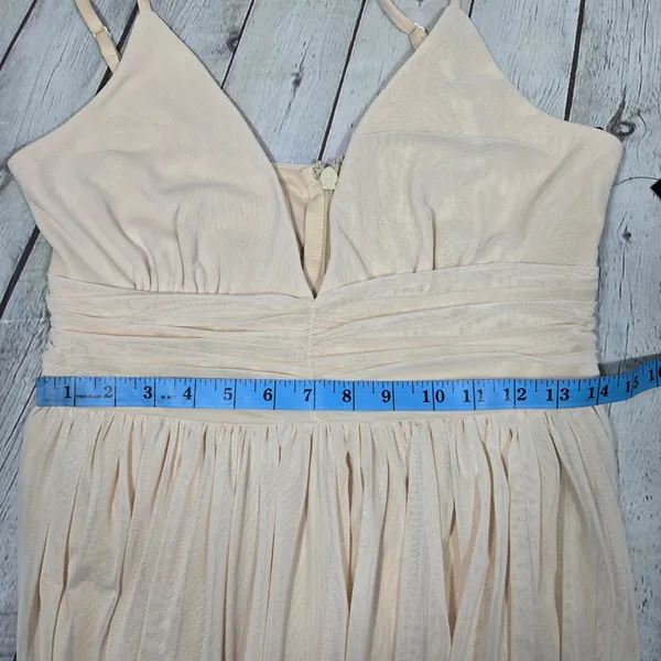 Lulus‎ Queen of the Evening Cream Maxi Dress NWT Size Medium Formal Evening Gown - Image 9