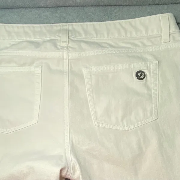 Michael Kors Skinny Jeans Women Size 10 White Stretch Denim Mid Rise Casual‎ EUC - Image 9