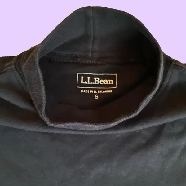 Vintage 90s L.L.Bean Black long sleeve turtle neck shirt 🔥 - Image 4