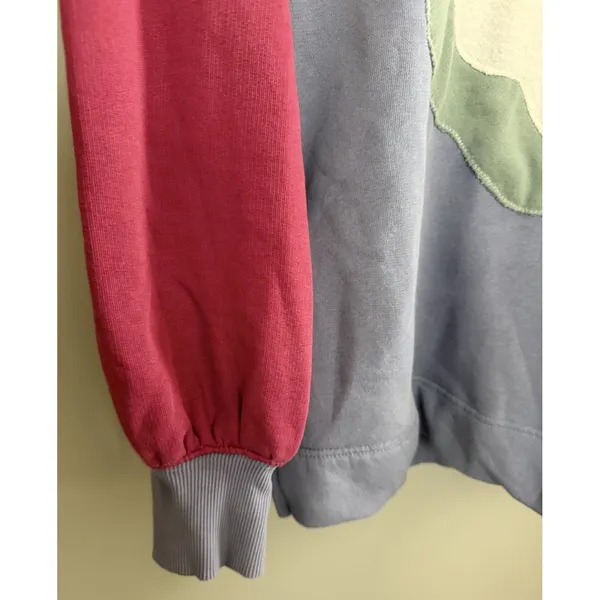 Free People Clover Sweatshirt Floral Poppy Combo‎ Women's Size Small - Image 9