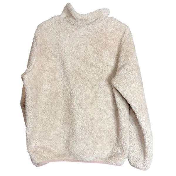 Patagonia Womens Size Large Los Gatos 1/4 Zip Fleece Pullover Ivory Sherpa - Image 3