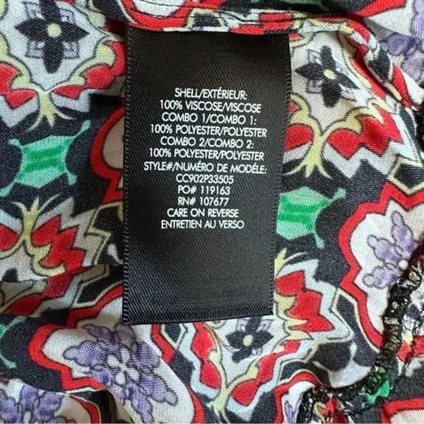 ALICE & OLIVIA Arnette Dress S Palace Tiles Drop Waist Tiered cottagecore - Image 7