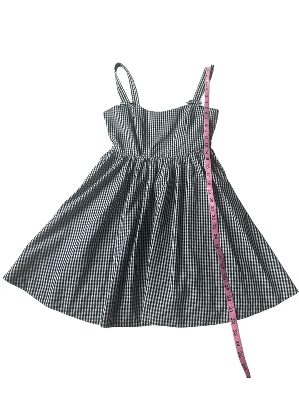 Altar’d State black and white gingham mini dress with delicate bow details - Image 7