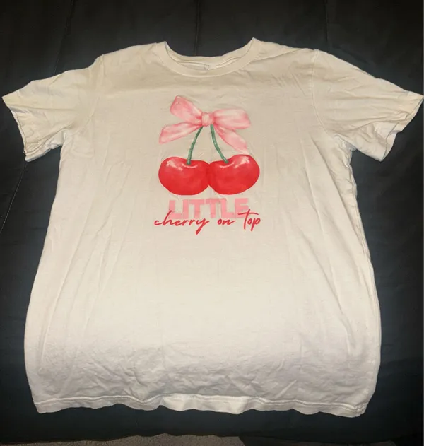 Bella Canvas White Cherry Zeta Tau Alpha T-Shirt - Image 2
