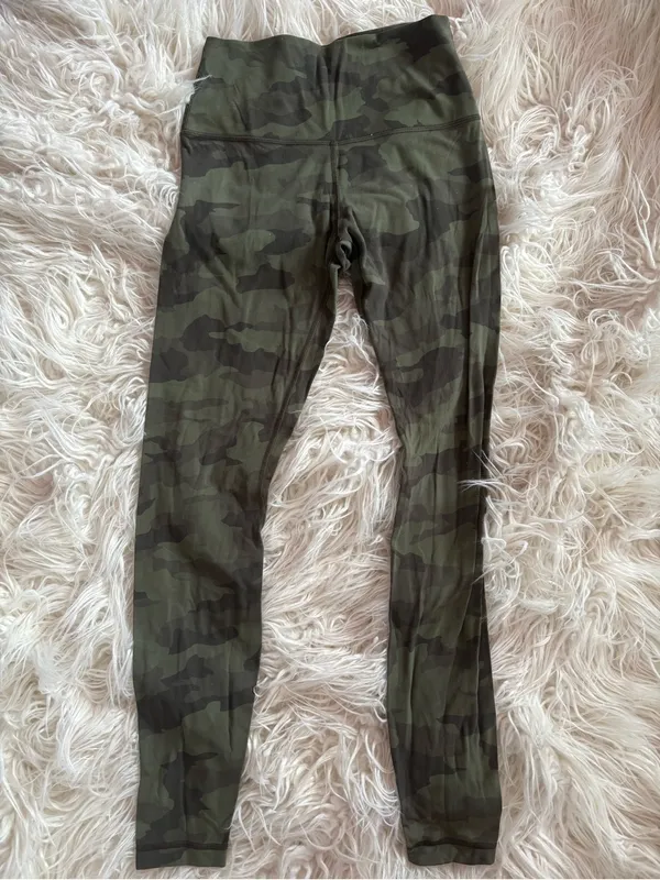 Lululemon Align Leggings 28” Heritage 365 Camo Green Twill Multi Size 6 - Image 5