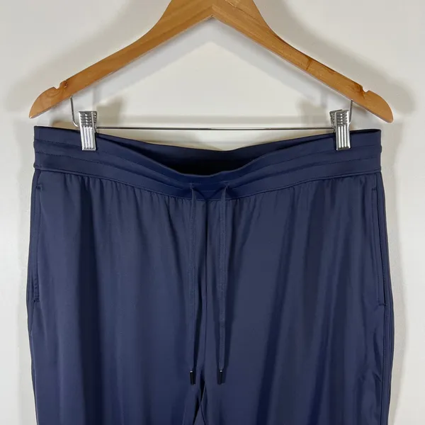 Halara Women XL Navy Blue High Waisted Cropped Joggers‎ Drawstring Pockets NEW - Image 2