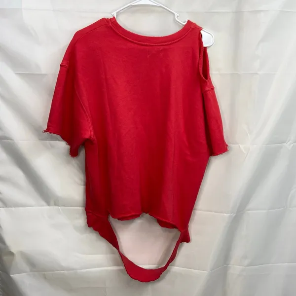 Hudson Los‎ Angeles women's red cut sleeve distressed grunge relaxed top small - Image 7