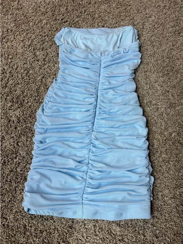 Hello Molly Mini Dress Blue - Image 3