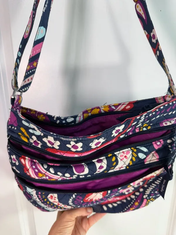Vera Bradley Quilted Painted Paisley Crossbody Bag - Image 4