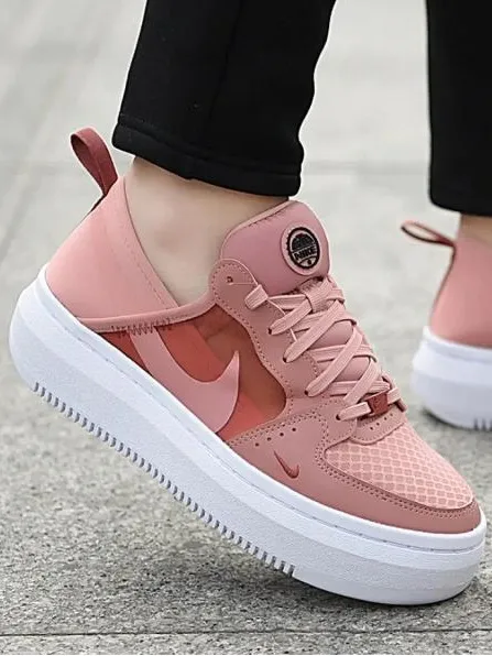 Nike Court Vision Alta Platform Sneakers In Rust Pink Size 10 - Image 8