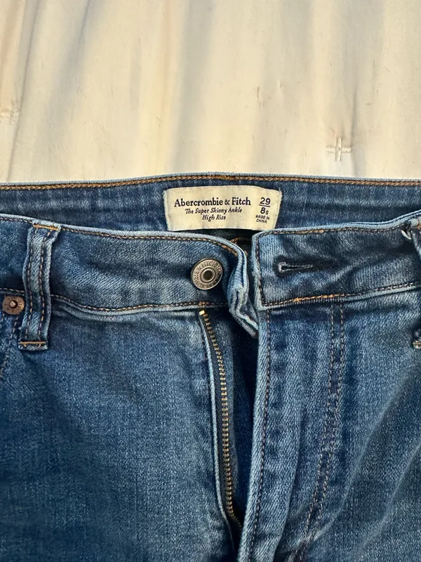 Abercrombie Curve Love High Rise Super Skinny Ankle Jeans - Image 2