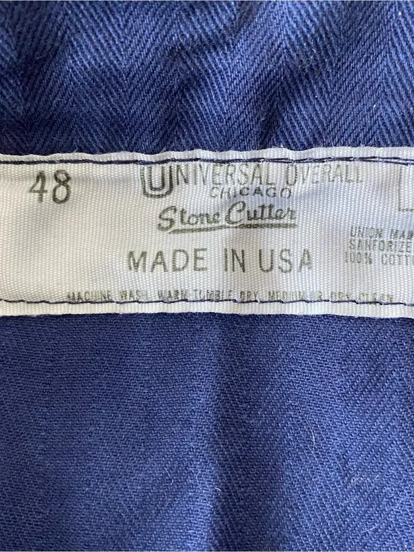 VINTAGE UNIVERSAL OVERALL Utility Jumpsuit Blue Size 1X - Image 7