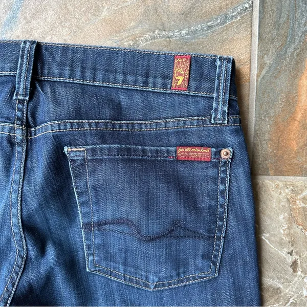 7 For All Mankind Straight Leg Jeans Low Rise Women's Size 27 USA - Image 5